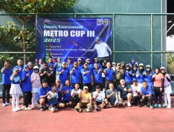 “Latihan Membuat Sempurna,” Pesan Wali Kota Metro Saat Buka Tennis Tournament Metro Cup III